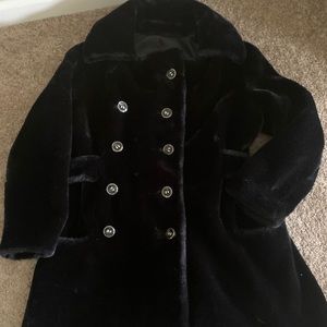 Double Breasted Look Faux Fur Coat by Sportowne